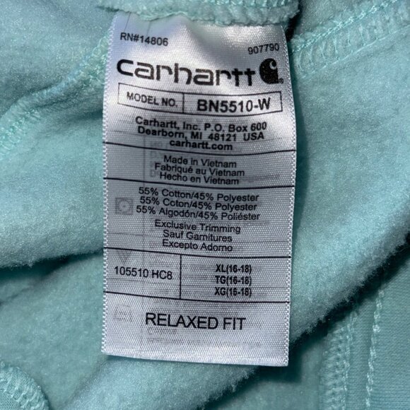 Carhartt Relaxed Fit Fleece Jogger Mint Green Sweatpants Womens Size XL - Picture 9 of 10